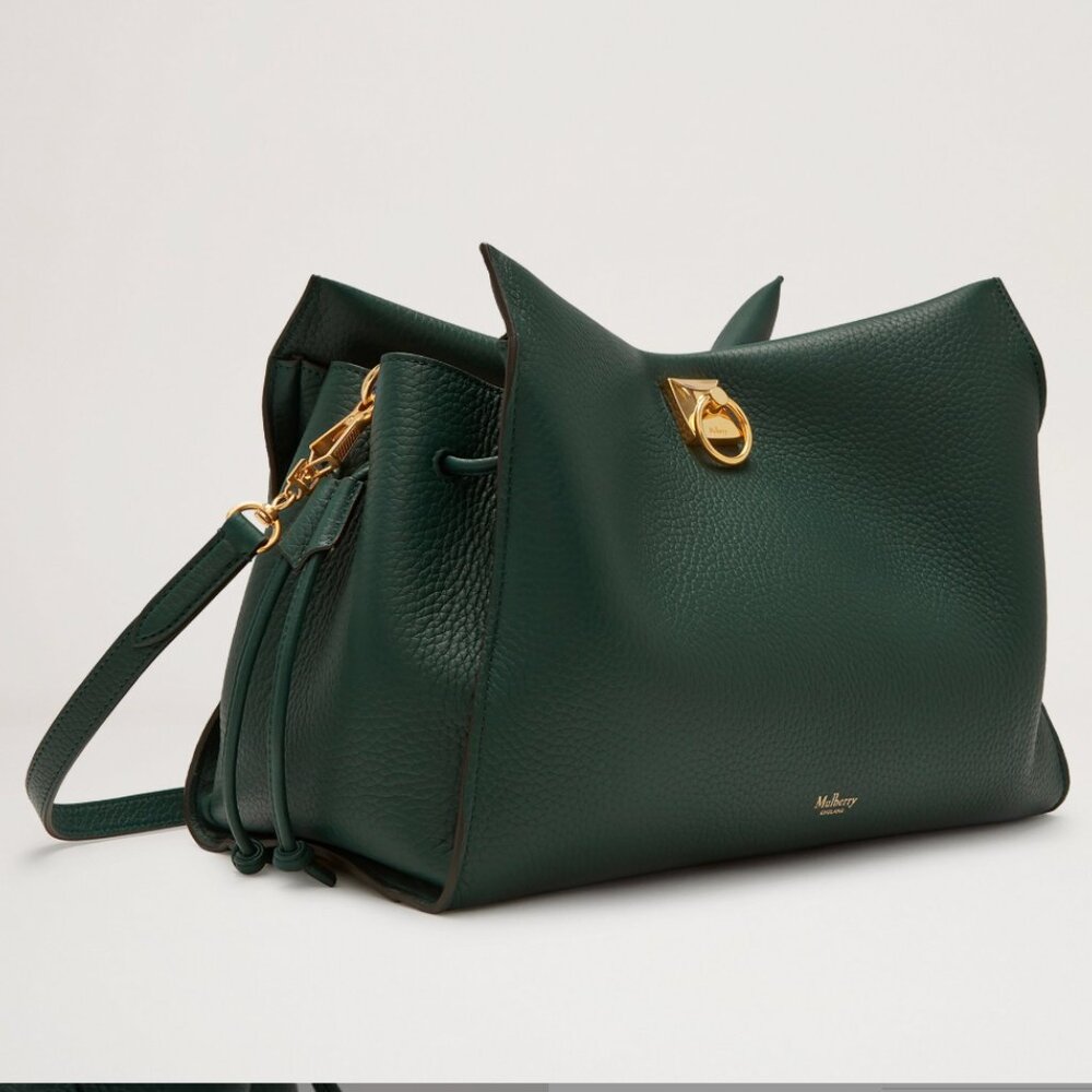 Iris Mulberry Green & Chalk Heavy Grain Purse - Picture 2 of 8